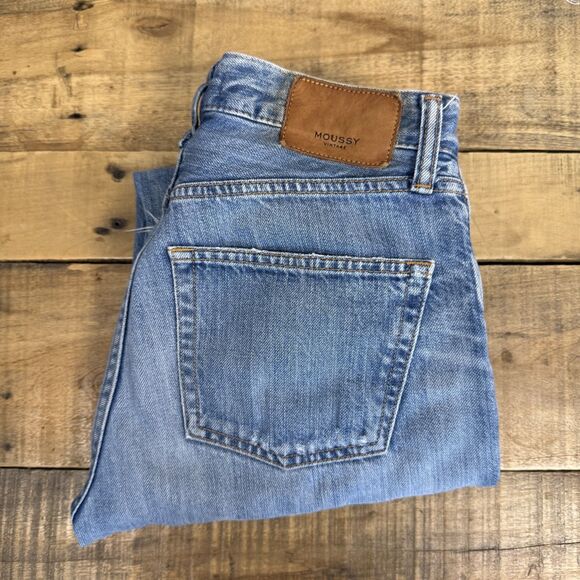 MOUSSY Vintage Jeans Women’s 26 | High Rise Straight Leg Raw Hem Denim - Picture 2 of 12